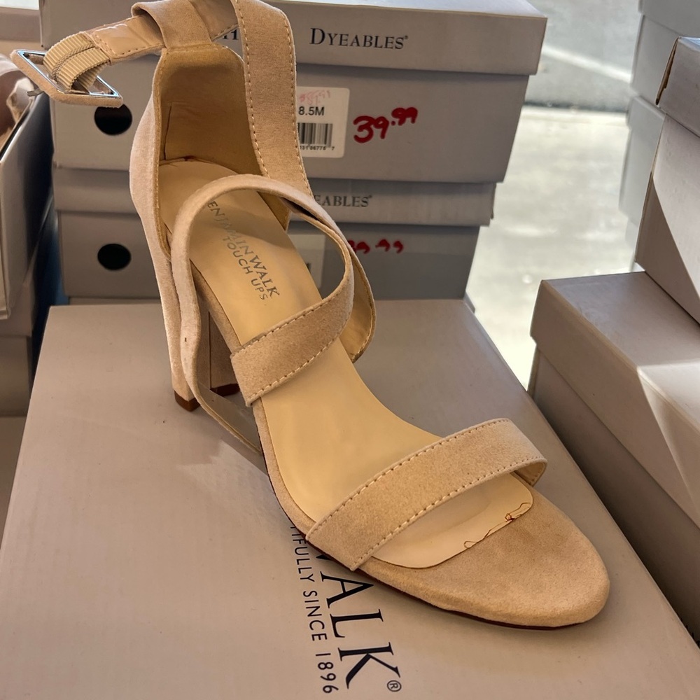 Benjamin Walk Beige Strappy Heels